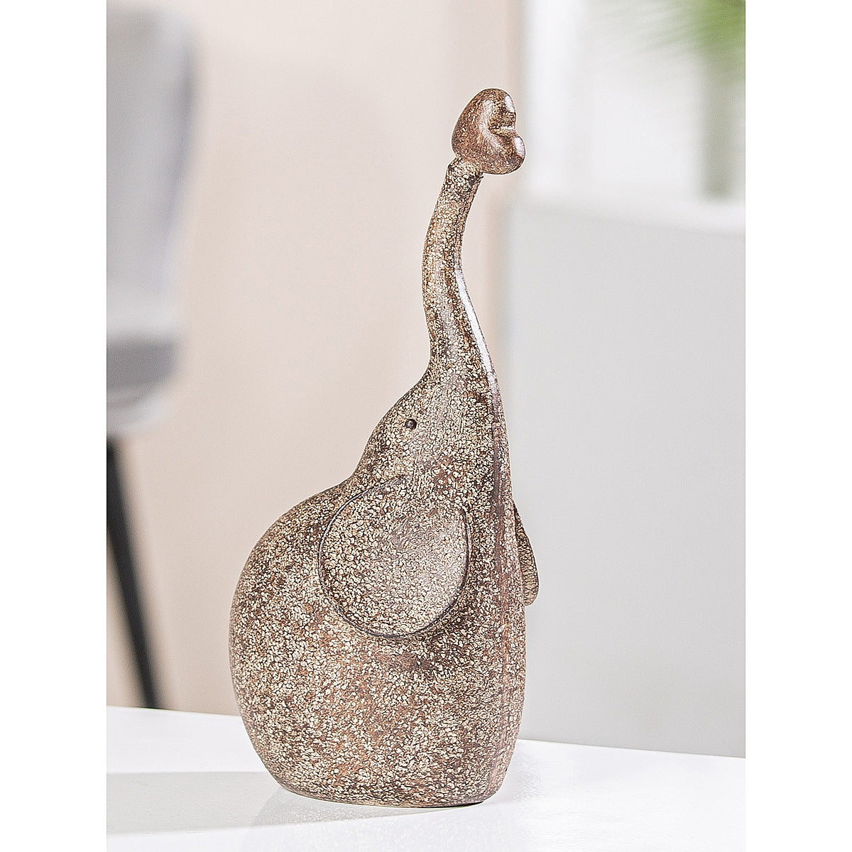 Διακοσμητικό Ελέφαντας Καφέ Polyresin 12x9.5x25.5