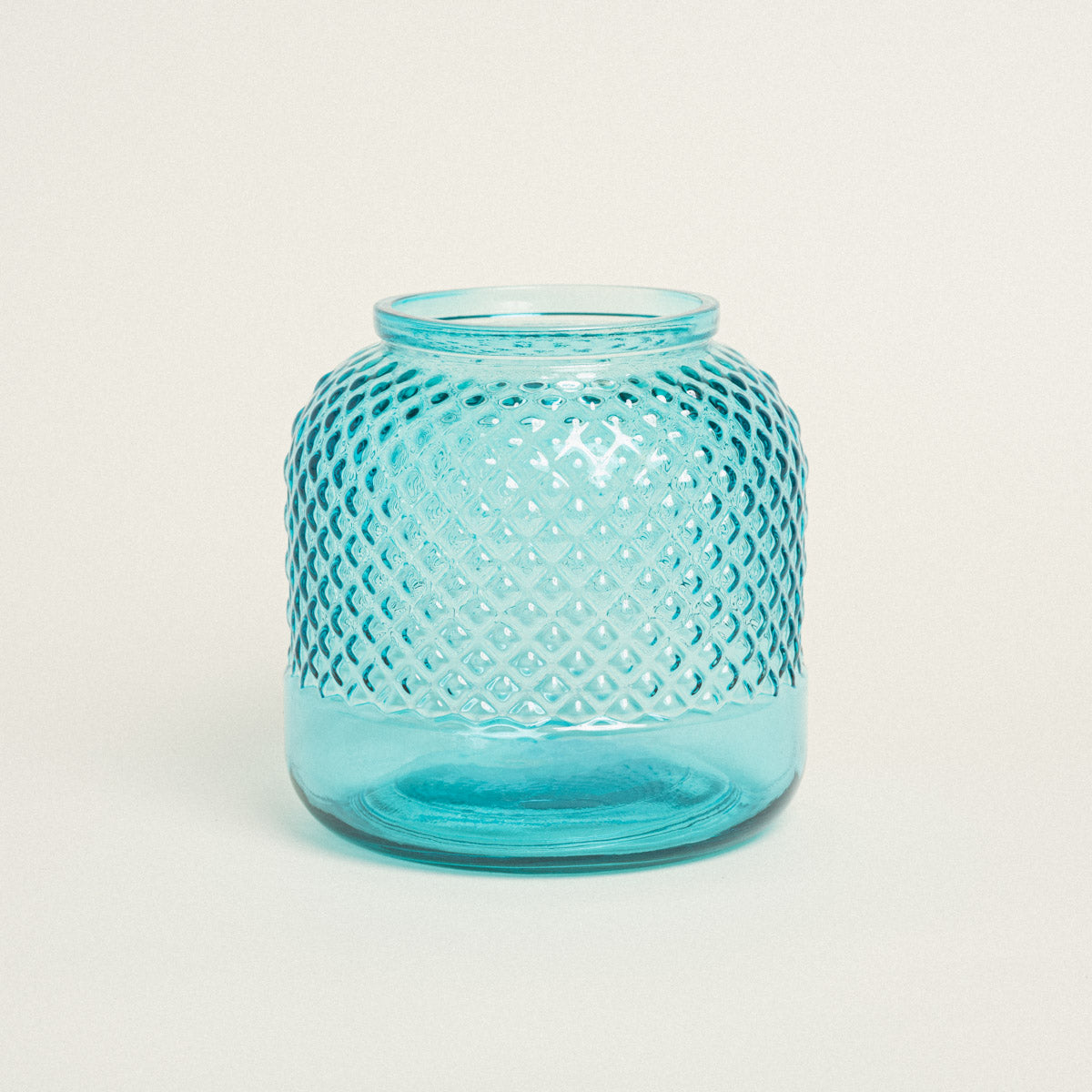 Βάζο Ανάγλυφο 19x19x19 Τυρκουάζ