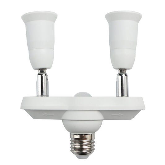 Αντάπτορας από 1xE27 σε 2xE27 με Κινούμενες Σπαστές Βάσεις και Ενσωματωμένο Αισθητήρα Κίνησης 77865