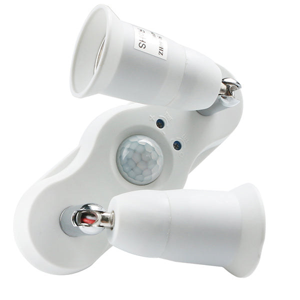 Αντάπτορας από 1xE27 σε 2xE27 με Κινούμενες Σπαστές Βάσεις και Ενσωματωμένο Αισθητήρα Κίνησης 77865