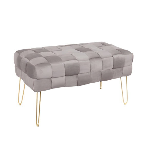 ΤΑΜΠΟΥΡΕ ΒΕΛΟΥΔΟ ΓΚΡΙ ΠΛΕΞΗ ΣΧΕΔΙΟ ΧΡΥΣΑ ΜΕΤΑΛΛΙΚΑ ΠΟΔΙΑ 82x43x46