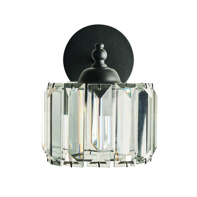 Απλίκα Μέταλλο Μαύρο Κρύσταλλα Ε27