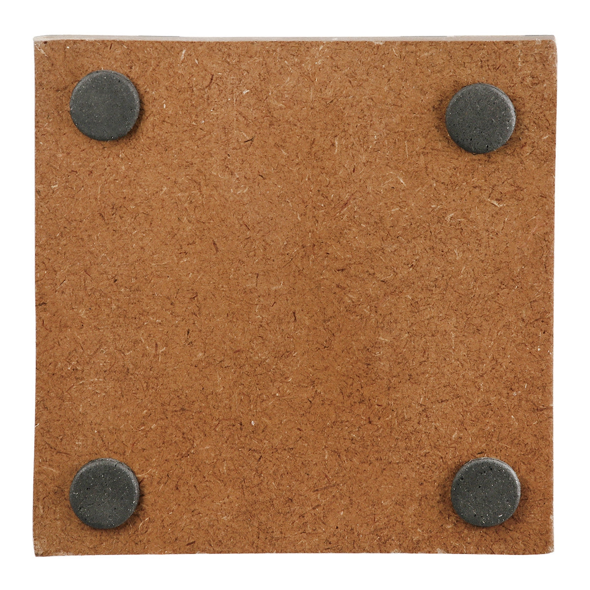 Σετ 4 Τεμαχίων Σουβέρ Τετράγωνο Ξύλο Μάνγκο Μαύρο/Καφέ/Εκρού 10x10εκ