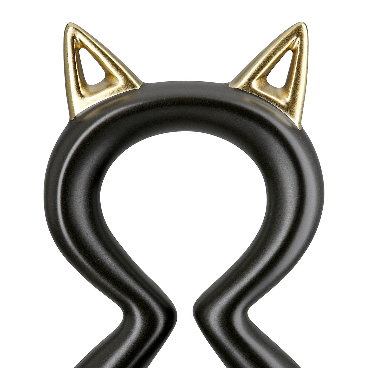 Φιγούρα Γάτα 'Catty' Κεραμικό Μαύρο/Χρυσό 6x11x17