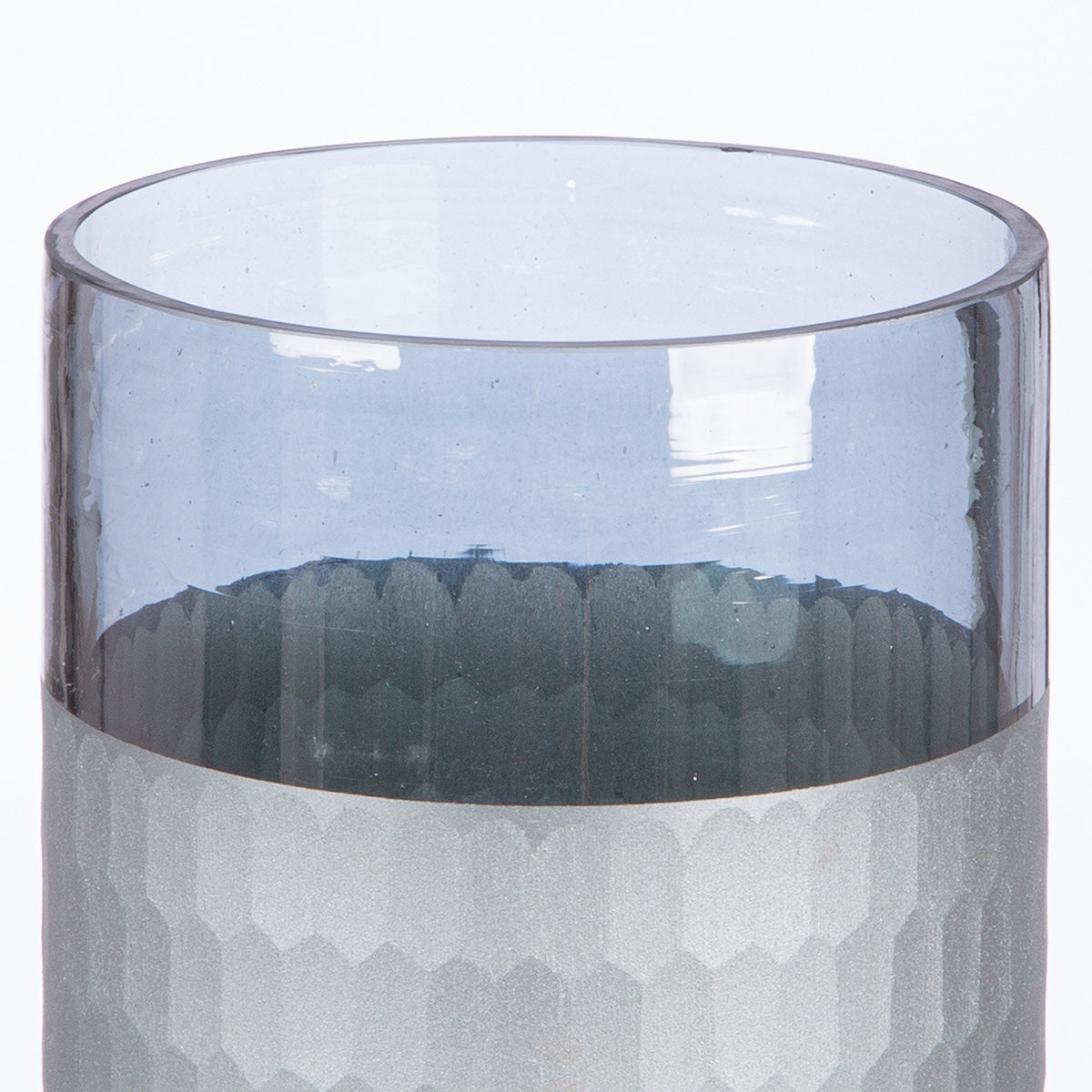 Φανάρι Καταιγίδας "Canus" Γυάλινο Γκρι Ασημένιο 10x10x8