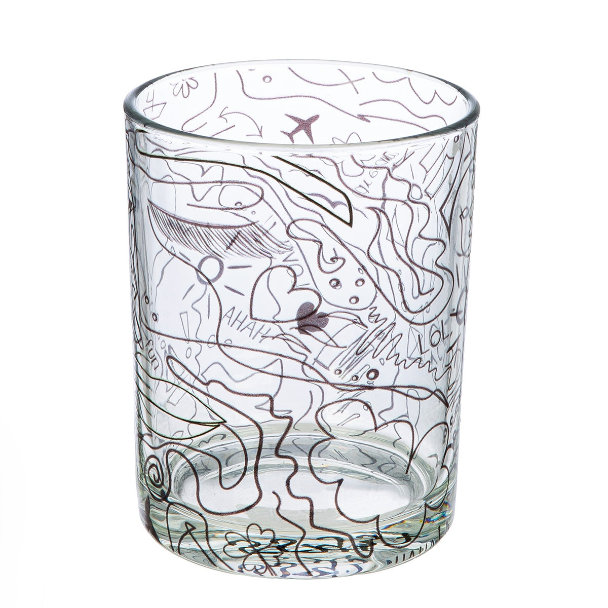 Φανάρι Καταιγίδας "Modern Art" Γυάλινο Μαύρο Clear 10x10x13