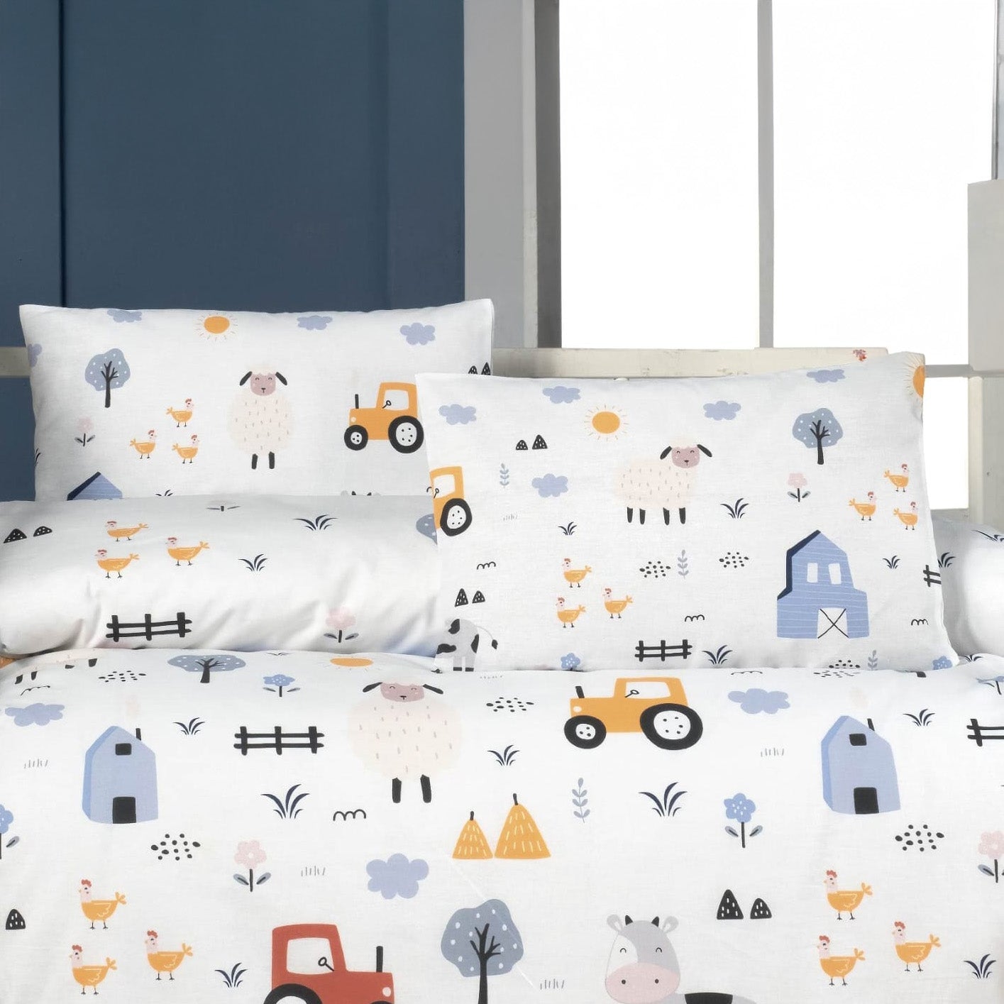 Ζεύγος Μαξιλαροθήκες Βρεφικές Art 5601 35x45εκ Γαλάζιο