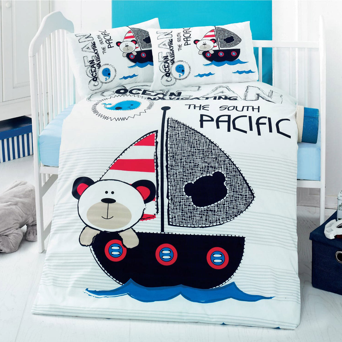 Σετ Σεντόνια Βρεφικά Art 5606 100x150εκ Μπλε