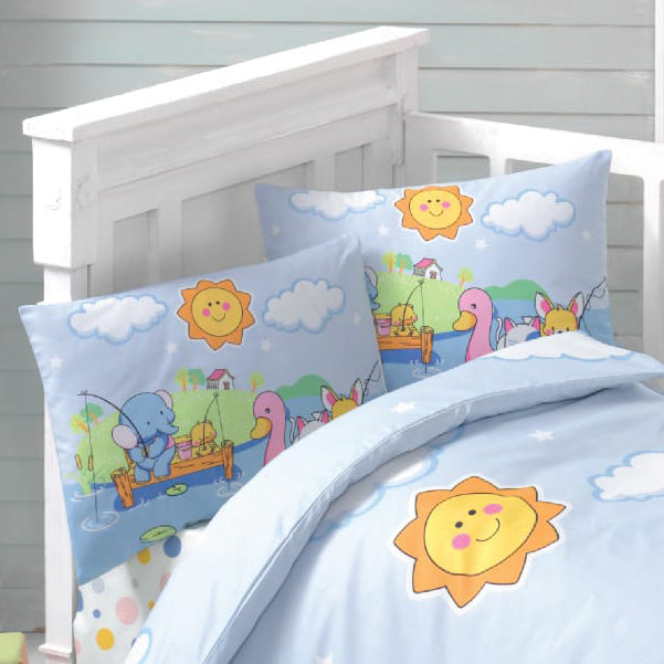 Ζεύγος Μαξιλαροθήκες Βρεφικές Art 5610 35x45εκ Γαλάζιο