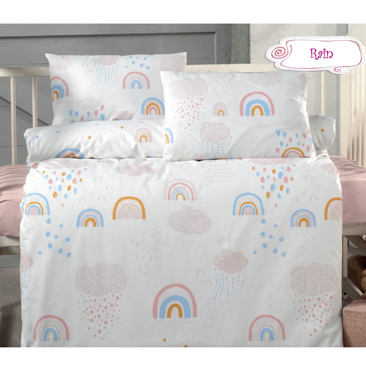 Σετ Σεντόνια Βρεφικά Art 5612 100x150εκ Σάπιο Μήλο