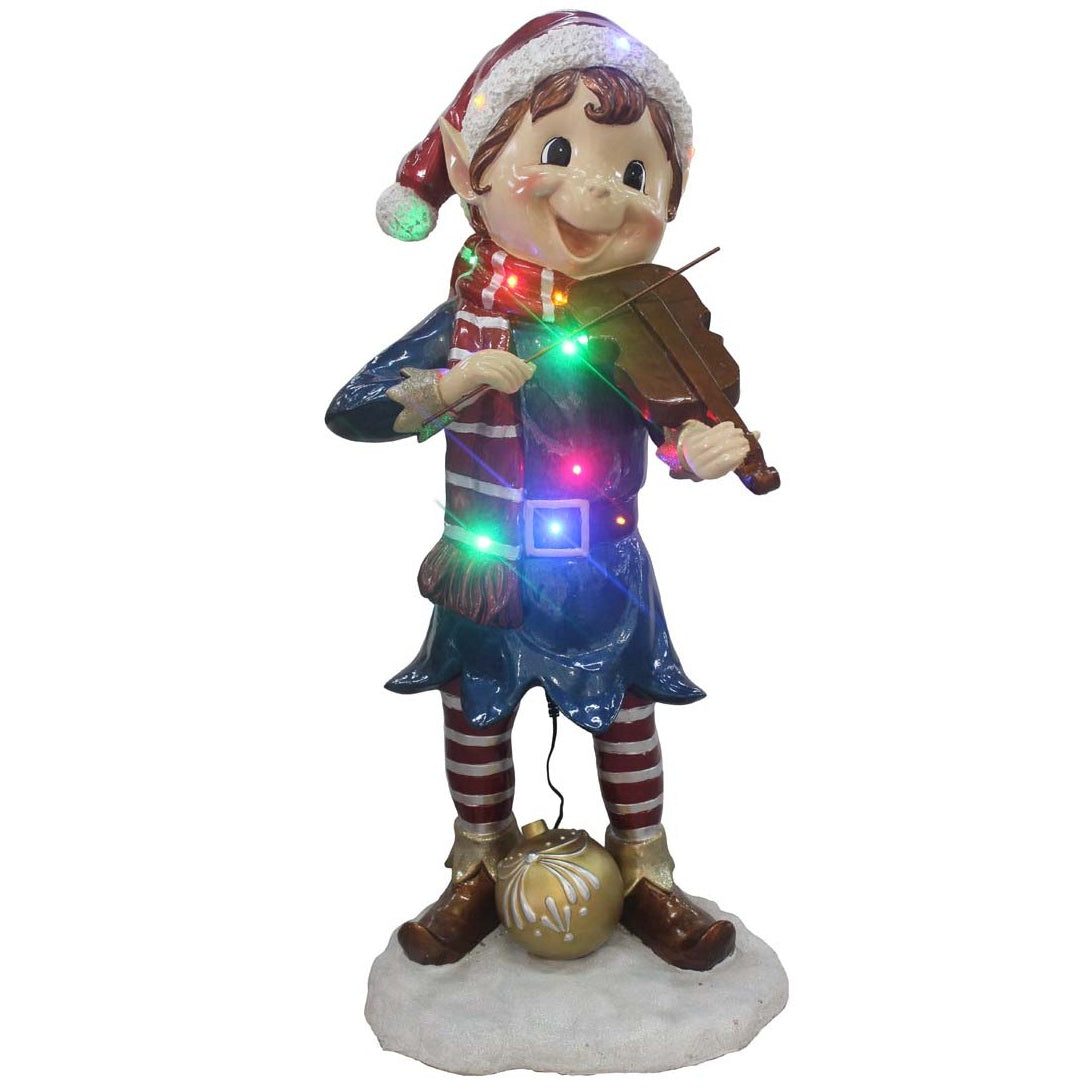 Ξωτικό με Βιολί LED Πολυρεζίν Εξωτερικού Χώρου 93εκ