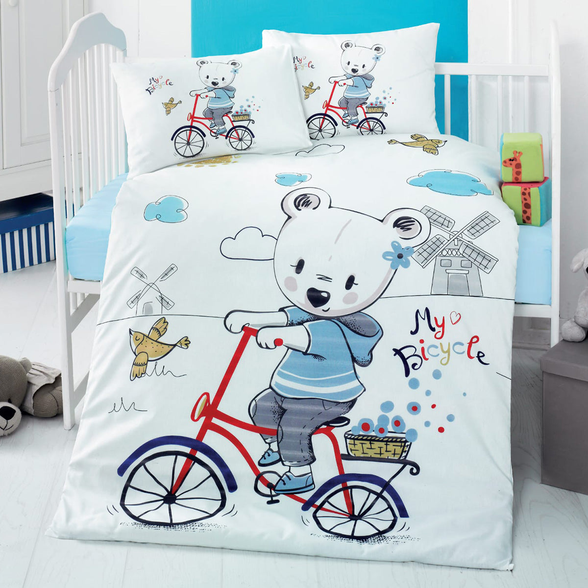 Σετ Σεντόνια Βρεφικά Art 5620 100x150εκ Μπλε