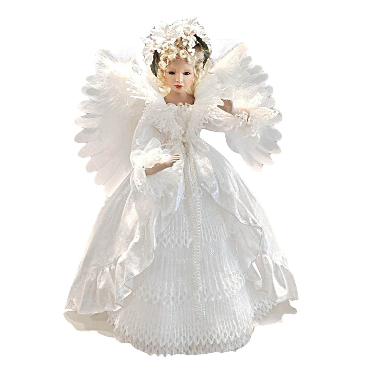 Άγγελος Κεραμικός Λευκός LED & Κίνηση 60εκ