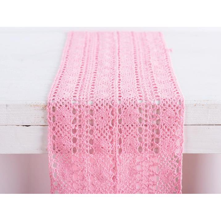 Δαντέλα Βαμβακερή Ροζ 23x250εκ