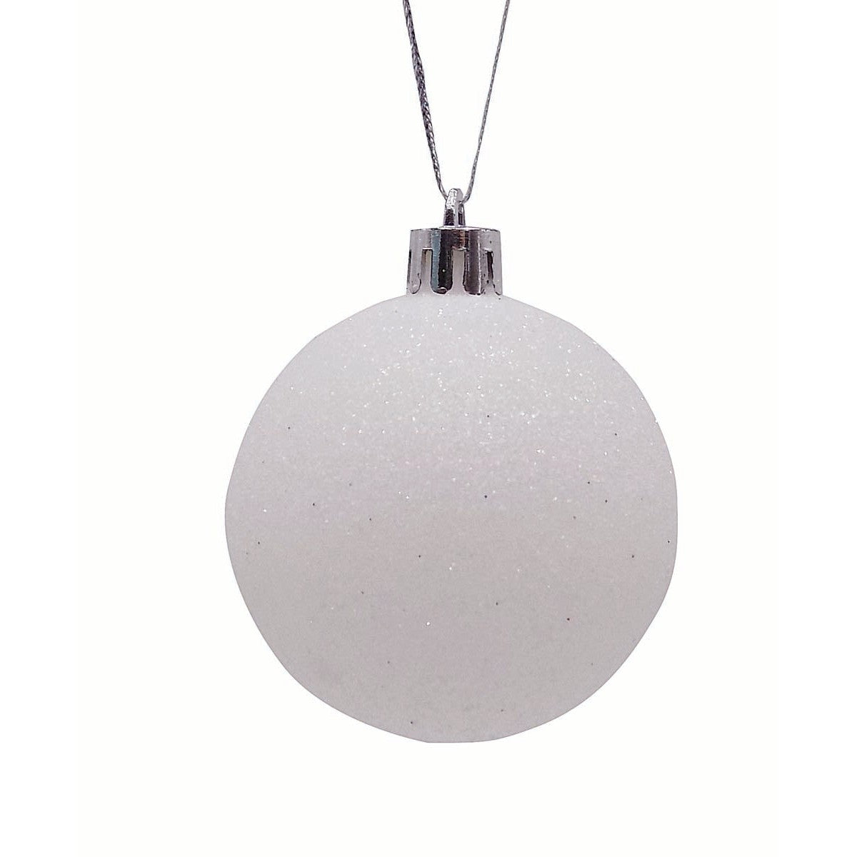 Μπάλα Πλαστική Λευκή με Glitter S/6 8εκ