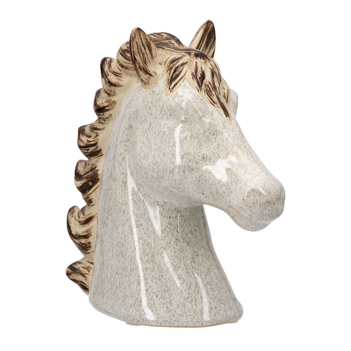 Sculpture Horse Ceramic Beige 14x6x14