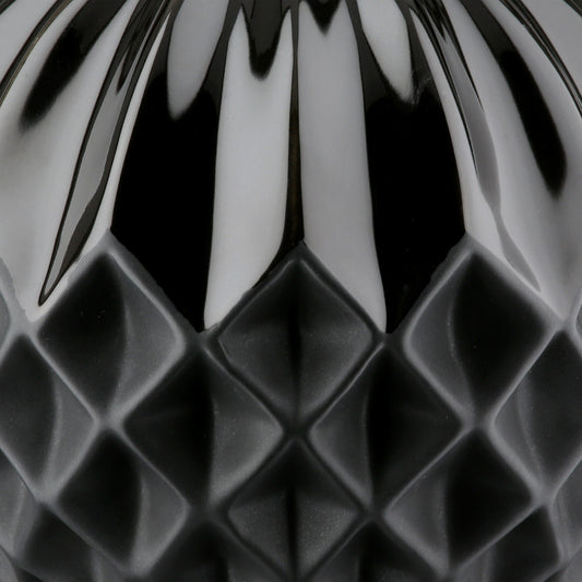 Διακοσμητική Μπάλα Στρογγυλή Κεραμική Μαύρο 11x11x11