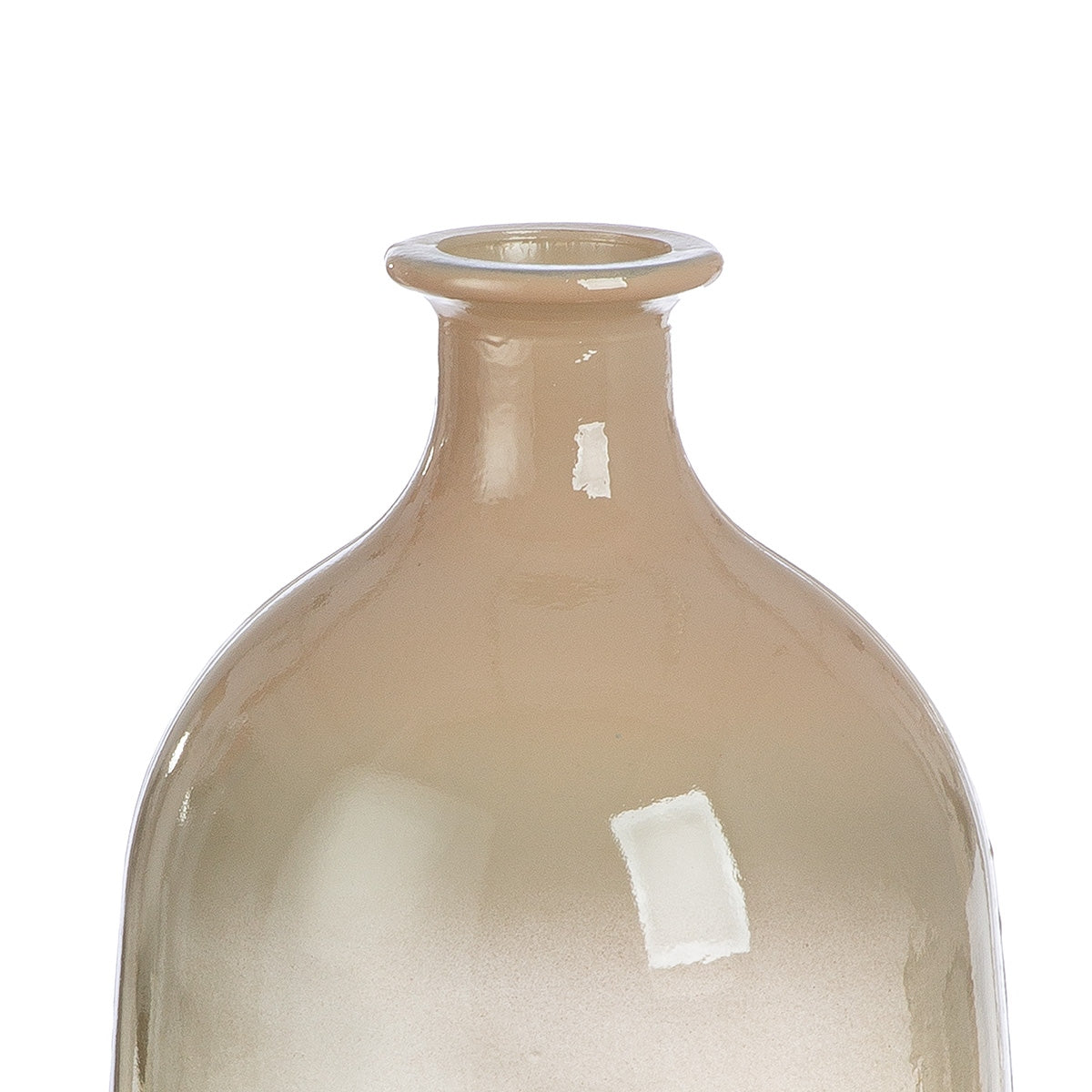 Βάζο Μπουκάλι Γυαλικά Καφέ 16x16x38