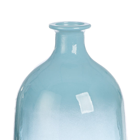 Βάζο Μπουκάλι Γυαλικά Μπλε 16x16x38