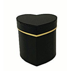 JK Home Κουτί 'Καρδιά' Χάρτινο Μαύρο/Χρυσό 57599