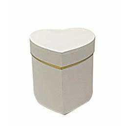 Κουτί 'Καρδιά' Χάρτινο Λευκό/Χρυσό 10x10x10