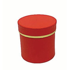 JK Home Κουτί Στρογγυλό Χάρτινο Κόκκινο/Χρυσό 57604