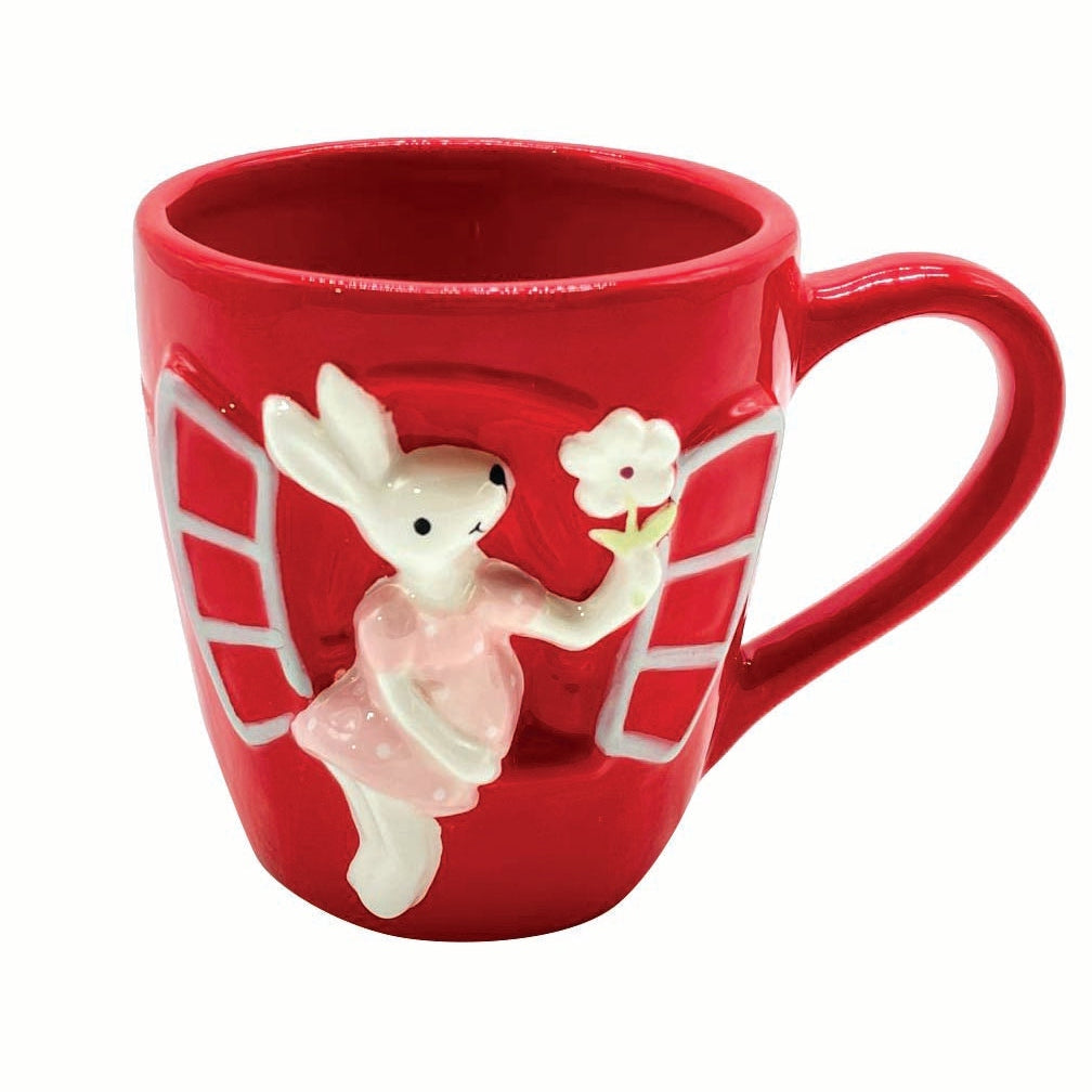 Κούπα Λαγουδάκι Κόκκινη Κεραμική 14x8x11