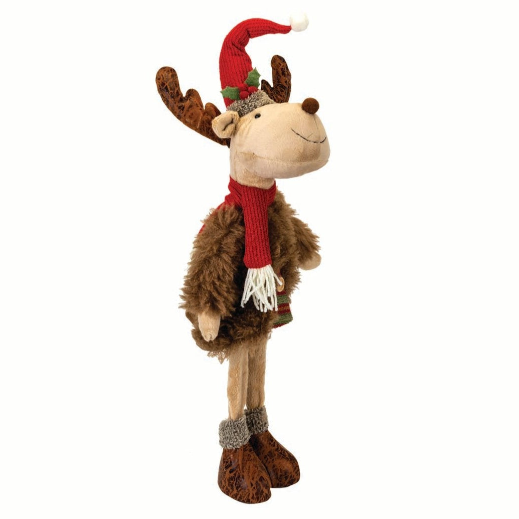 Τάρανδος με Καφέ & Κόκκινο 20x13x74