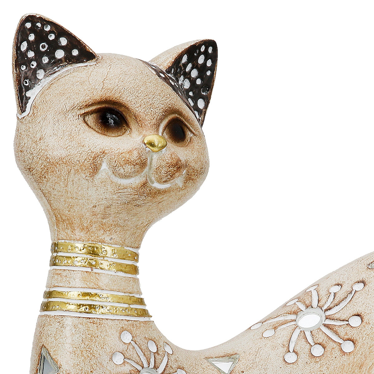 Figure Cat Synthetic Resin Ανοιχτό Καφέ 21x8x12