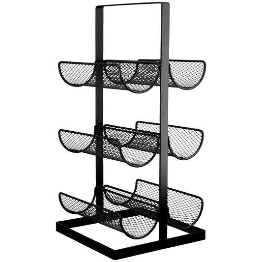 Ράφι Κρασιού Μεταλλικό Μαύρο 23x23x48