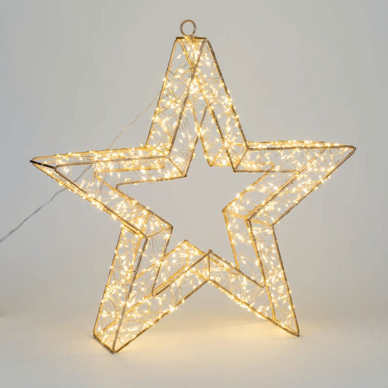 Αστέρι Μεταλλικό Χρυσό 1440LED WW 58x8x58