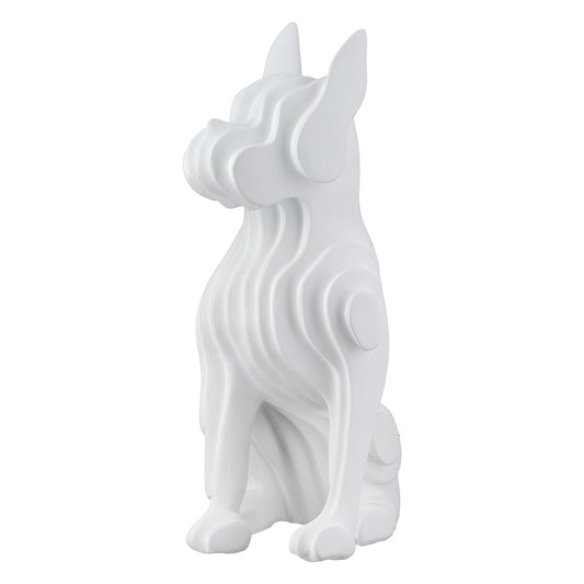 Figure Dog Synthetic Resin White 8x12x22