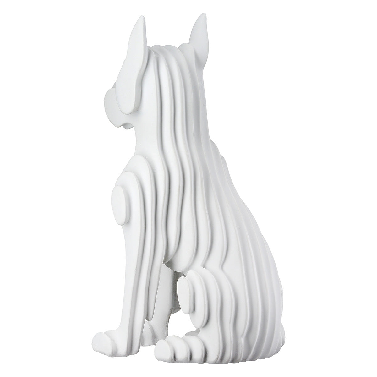 Figure Dog Synthetic Resin White 8x12x22