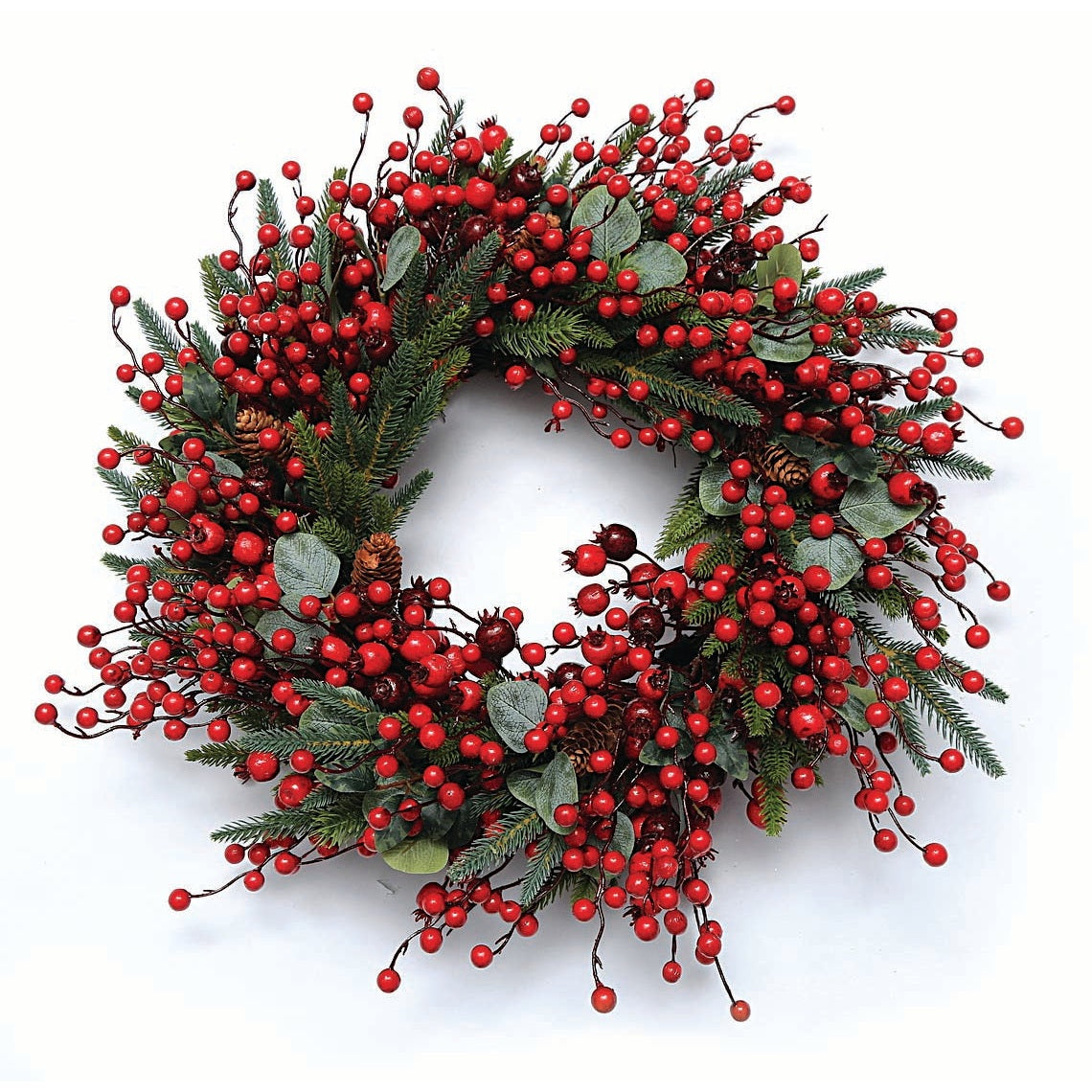 Στεφάνι με Berries & Ευκάλυπτο 60εκ