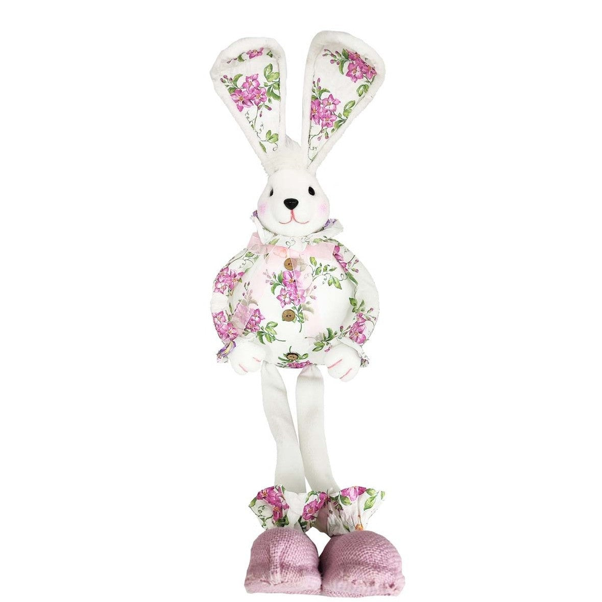 Λαγός με Λουλούδια από Φελιζόλ Λευκό 70εκ