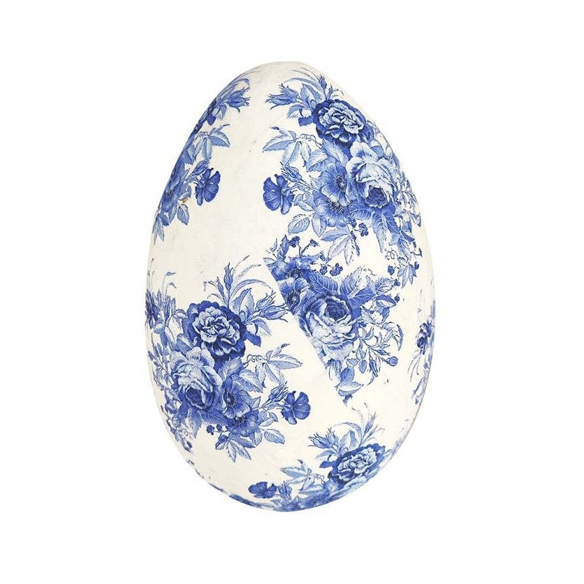 Αυγό με Λουλούδια από Φελιζόλ Μπλε 30εκ