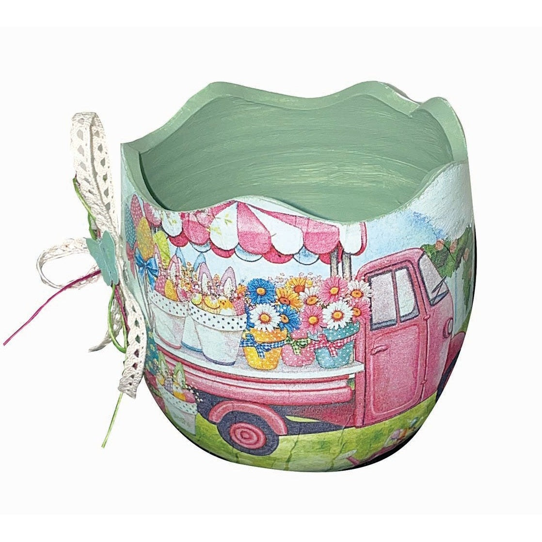 Αυγό Ανοιχτό με Λουλούδια 10x10x10