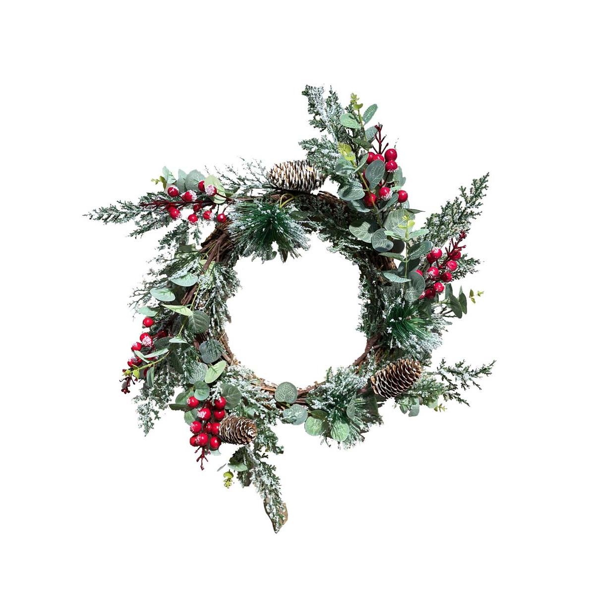 Στεφάνι με Κουνουνάρια & Berries 45εκ