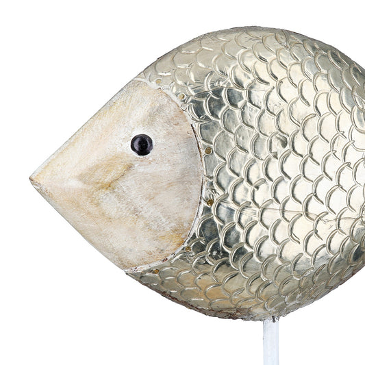 Stand Relief Fish Mango Wood Φυσικά Χρώματα 21x7x25