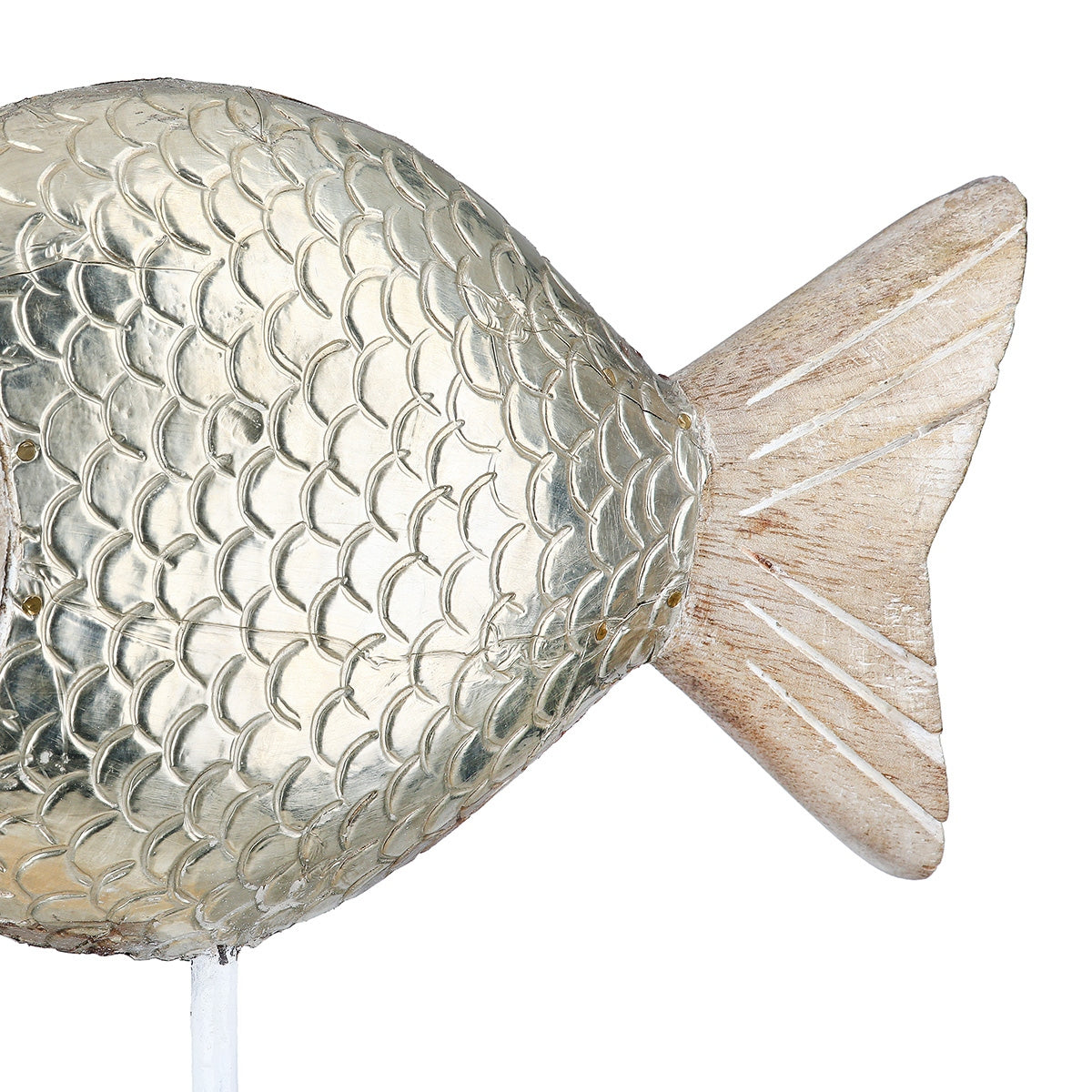 Stand Relief Fish Mango Wood Φυσικά Χρώματα 29x9x34