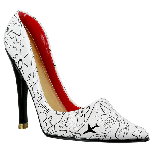 Μπουκαλοθήκη Παπούτσια Μονής Γραμμής Σχεδίασης Συνθετική Ρητίνη Λευκή 23x9x19