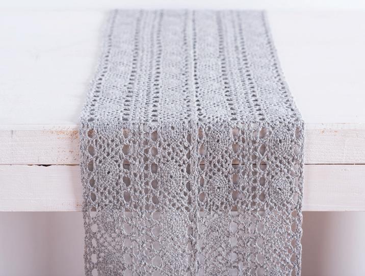 Δαντέλα Βαμβακερή Γκρι 23x250εκ