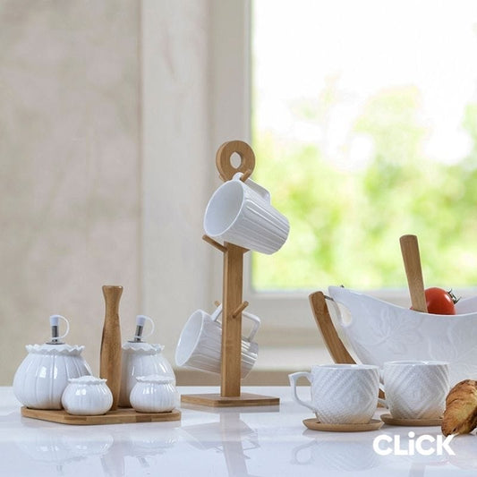 Κούπες με Βάση Πορσελάνινες Λευκές 16x20x38 (6 Τεμ.)