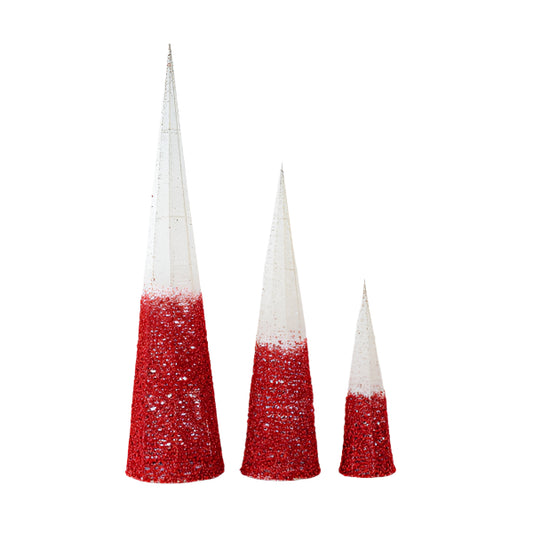 ΔΕΝΤΡΟ ΚΩΝΟΣ ΛΕΥΚΟ-ΚΟΚΚΙΝΟ 20x20x80