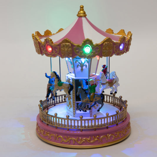 ΚΑΡΟΥΖΕΛ ΜΕ ΖΩΑΚΙΑ ΡΟΖ ΜΕ ΜΕΤΑΣΧΗΜΑΤΙΣΤΗ ΜΕ ΜΟΥΣΙΚΗ ΚΑΙ ΚΙΝΗΣΗ 18x18x24