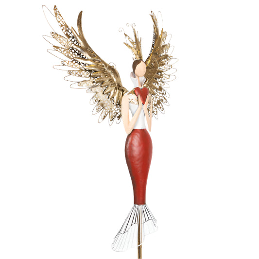 ΜΕΤΑΛΛΙΚΗ ΠΡΙΓΚΙΠΙΣΣΑ ΜΕ ΚΟΚΚΙΝΗ ΚΑΡΔΙΑ 42x14x90