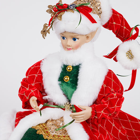 ΑΡΛΕΚΙΝΟΣ ΜΕ ΚΟΚΚΙΝΗ ΚΑΠΑ ΚΑΙ ΠΡΑΣΙΝΗ ΦΟΡΕΣΙΑ 15x8x53