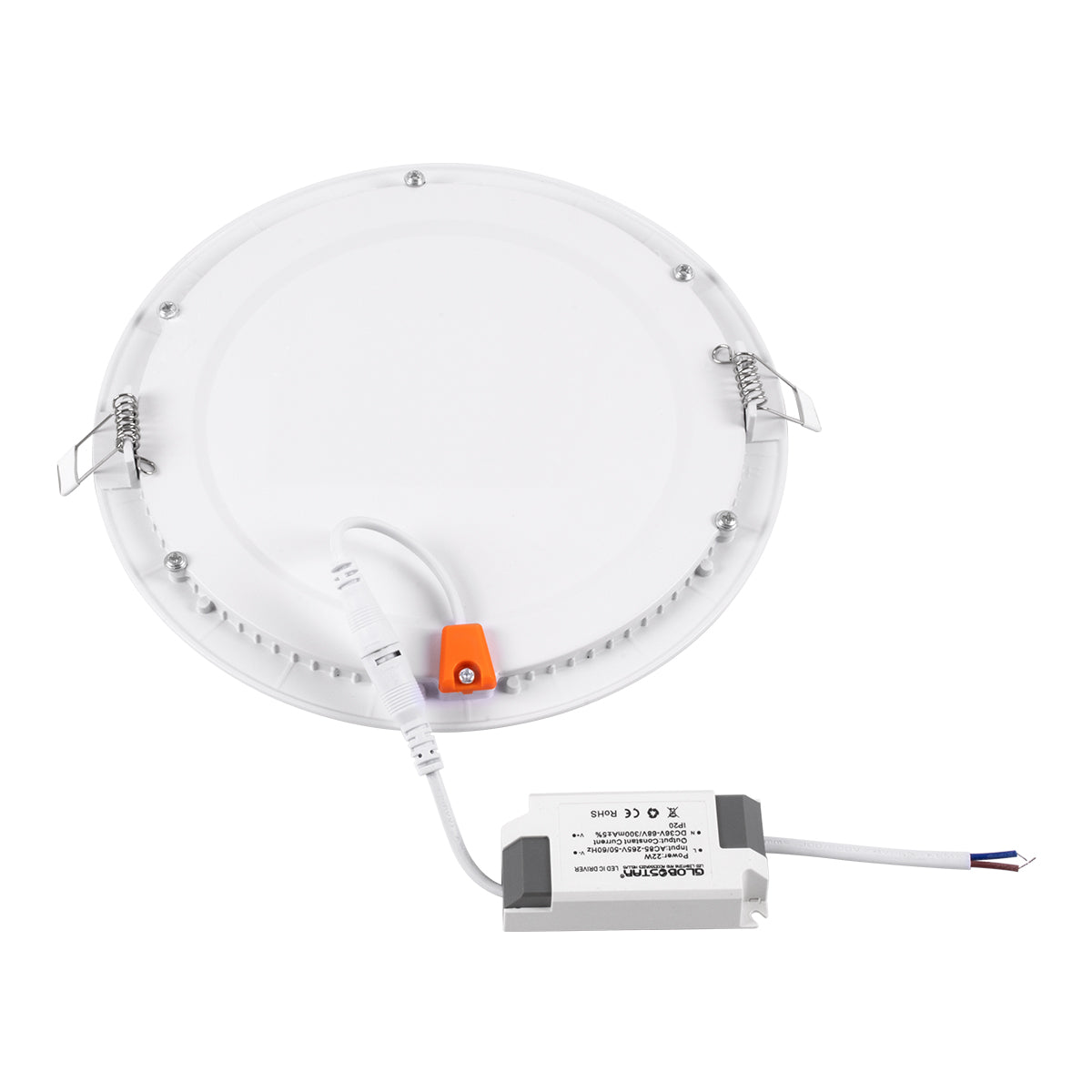 60188 Χωνευτό LED Panel Φ22cm 20W 2180lm 120° AC 220-240V IP20 Φ22.2 x Υ1.9cm Ψυχρό Λευκό 6000K