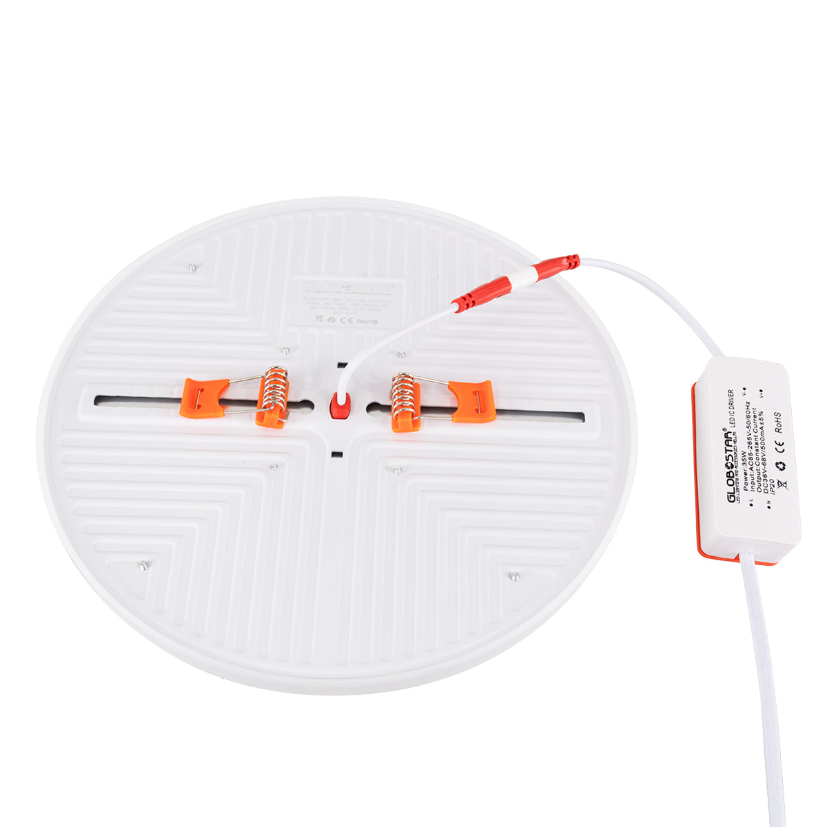 60193 Χωνευτό LED Panel FrameLess Φ22cm 33W 3393lm 180° AC 220-240V IP20 με Σύστημα Ρυθμιζόμενης Τρύπας Κοπής από 3.5εκ έως 20.5εκ - Φ22.2 x Υ2cm Θερμό Λευκό 2700K