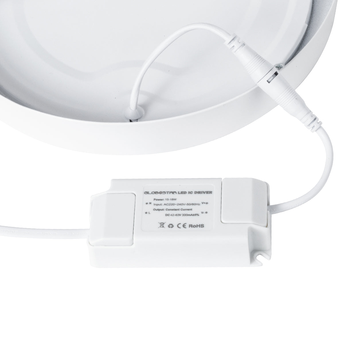 60202 Εξωτερικό LED Panel Φ22cm 20W 2060lm 120° AC 220-240V IP20 Φ22.2 x Υ3cm Θερμό Λευκό 2700K